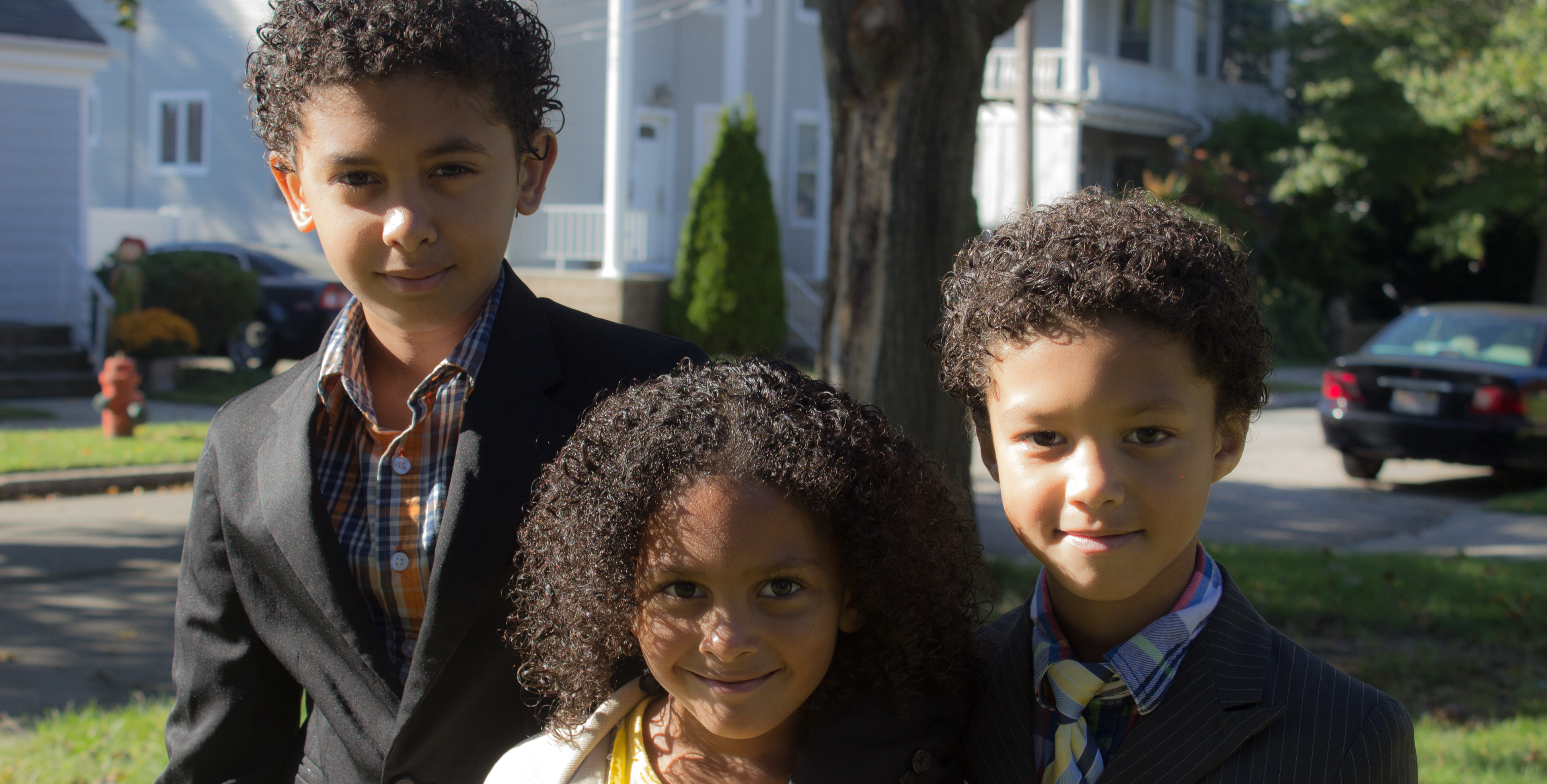 siblings all dressed up